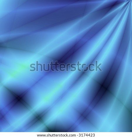  Fantasy rays on blue background