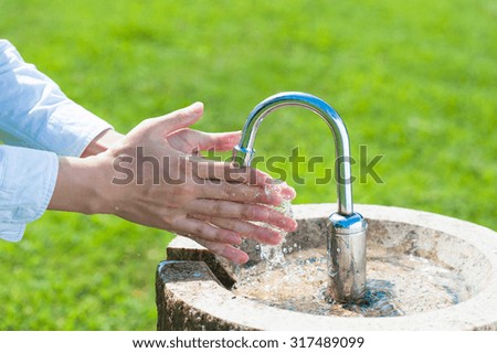Park, water faucet