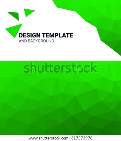 Geometric Elements Green multicolor Business Design. Corporate Cover Template. Triangles background. Polygonal raster abstract for your design. Gradient low poly background image for websites.banners.
