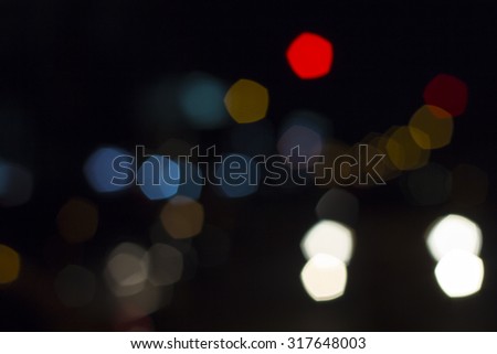 Blurred lights abstract color background City