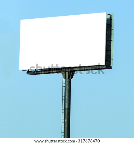 Empty city billboard