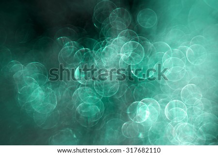 Blue Christmas lights abstract blurry background