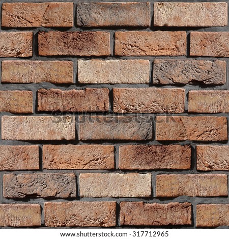 Wall of the brick - decorative tiles - Interior wallpaper - decorative pattern - seamless background - rustic appearance - classic style decoration - Wallpaper texture - Continuous replication