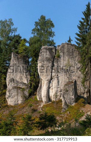 Sandstone rock formations in Czech Republic