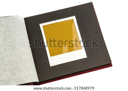 album against white background, symbol photo for memories and documentation