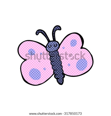 comic book style cartoon butterfly