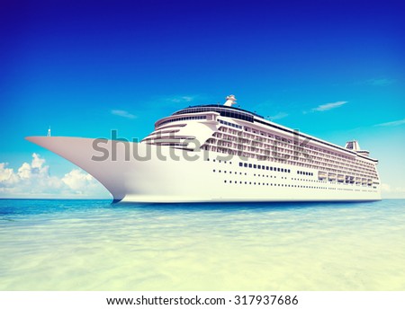 Cruise Vacation Travel Beach Summer Trip Sky Sea Concept