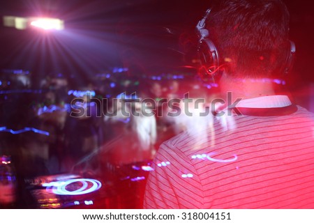 Cool nightclub DJ