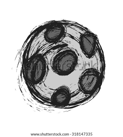 doodle soccer ball vector