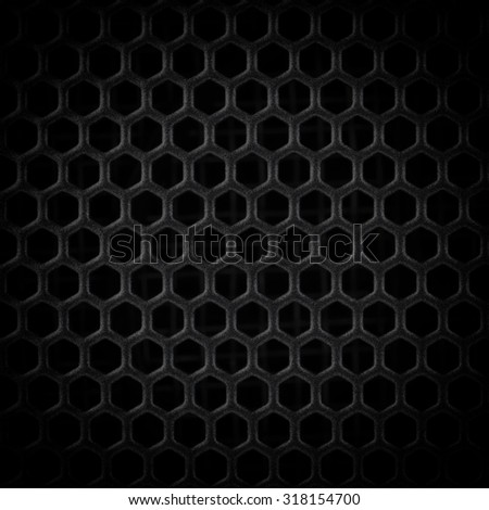 Abstract Steel or Metal Textured Pattern with Hexagonal Cells As Industrial Background