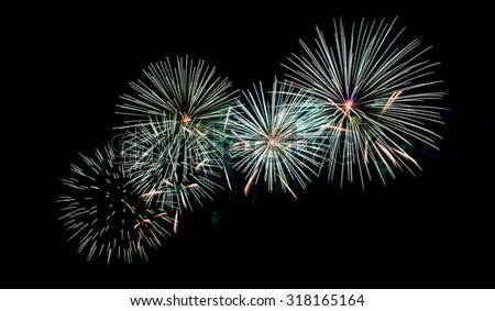 Beautiful firework show for celebration.
