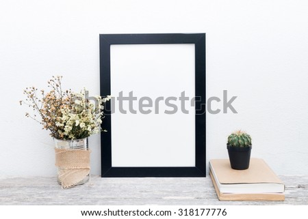decorative frame on the white wall