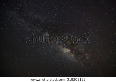  milky way galaxy , Long exposure photograph, with grain 