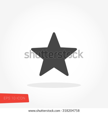 Star Isolated Flat Web Mobile Icon / Vector / Sign / Symbol / Button / Element / Silhouette