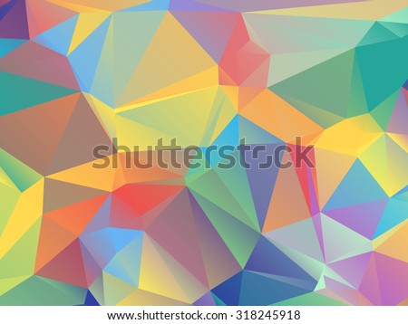Abstract modern background with triangles in bright colors. Vector illustration