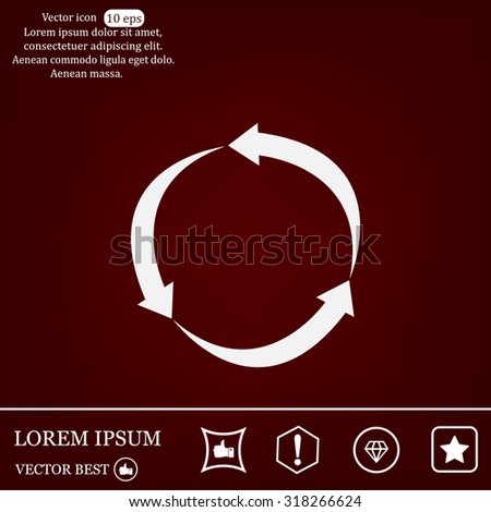 Arrow circle icon - cycle, loop & roundabout signs etc