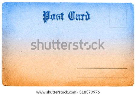 Two-color postcard