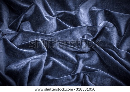 crumpled blue velvet background