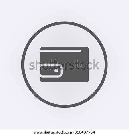 Wallet icon in circle . Vector illustration