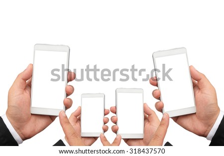 business man hold smart phone