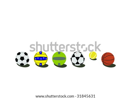 Set of balls for sports