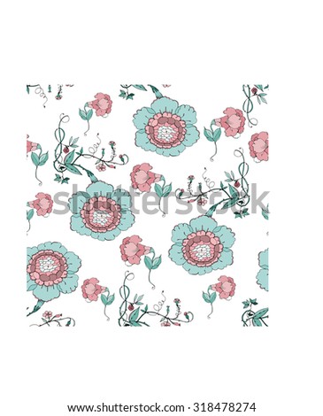 vector vintage  hand drawing  flowers on white background  for wedding, birthday, textile  and scrapbooking design

