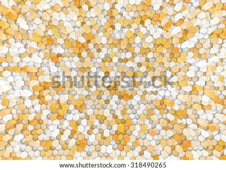 Yellow-white hexagon pattern background