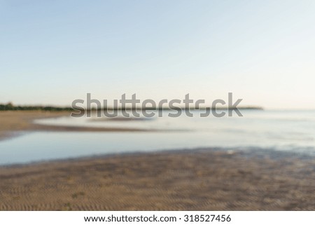 real optical blurred photo of sea beach, for background