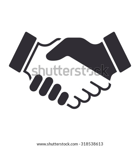 Handshake icon. Partnership and agreement symbol Royalty-Free Stock Photo #318538613