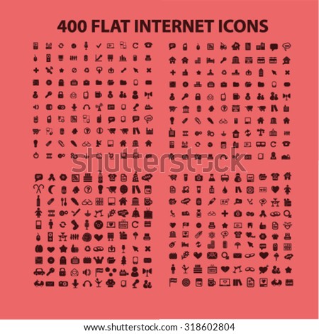 flat internet icons