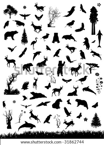 Vector Nature Silhouettes