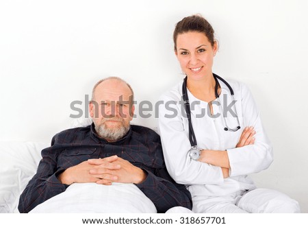 Picture of a senior man and a doctor