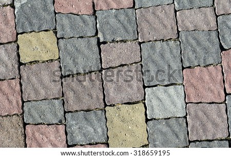 texture of colorful stone paving