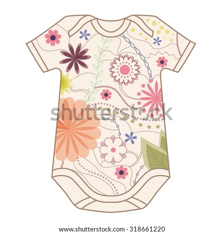 Vector isolated baby's body vintage