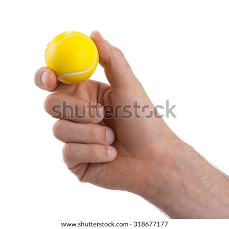 Small toy ball isolated on white background