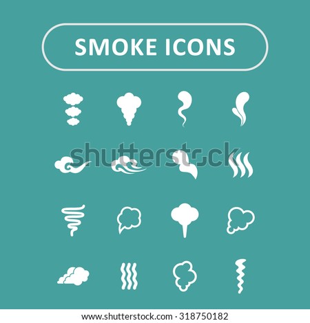 Cloud and smoke vector icons