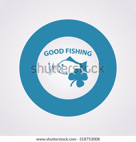 Vector illustration of fishing and fish icon