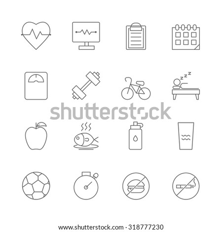 health icons  set