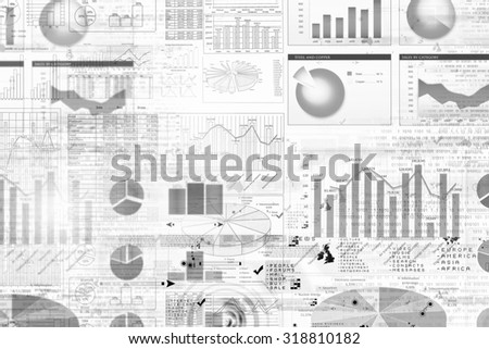Background business image with graphs and diagrams