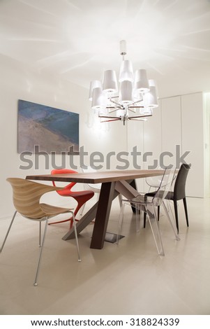 Picture of astonishing contemporary dining room interior