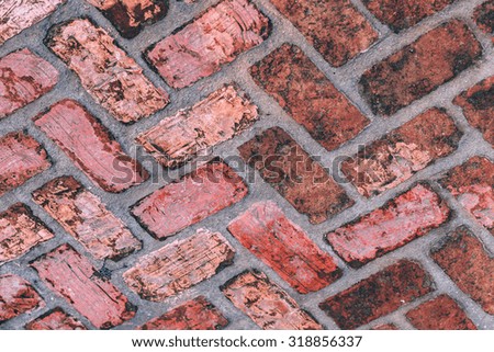 Old walkway foundry bricks for design website, wallpaper, backgrounds 