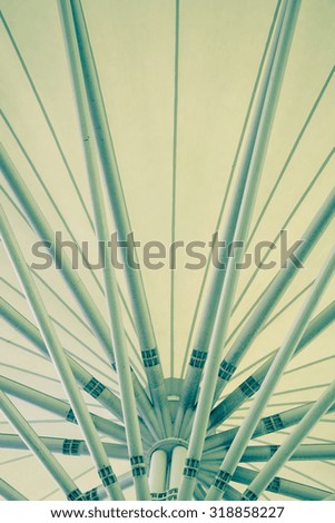 abstract modern station building structure, vintage color style