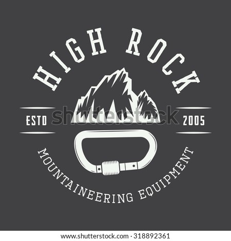 Vintage mountaineering and arctic expeditions logos, badges, emblems and design elements. Vector illustration
