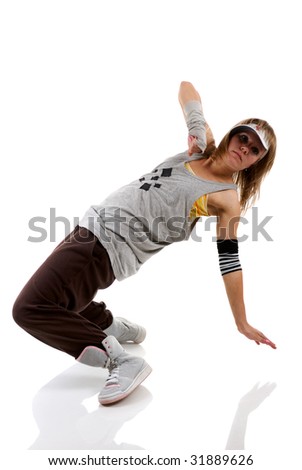 young woman dancing modern dance