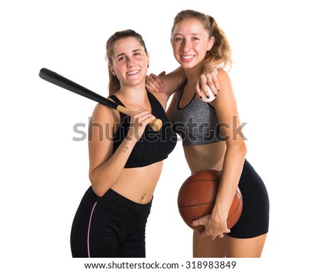 Women playing sports