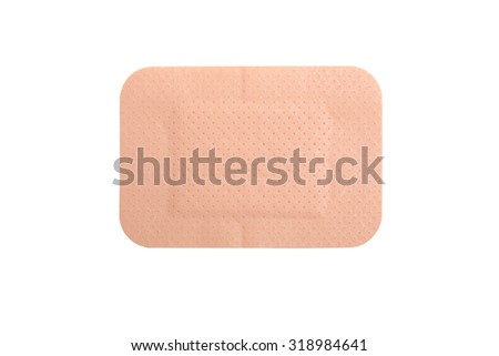 brown adhesive plaster isolated on white background
