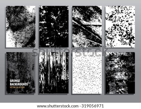 Abstract grunge backgrounds. Vector illustration set.