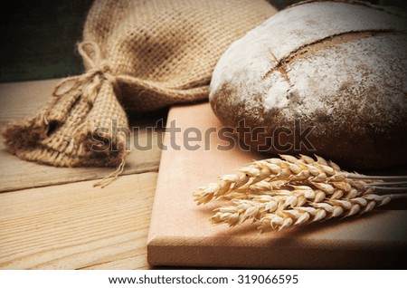 Freshly baked traditional bread