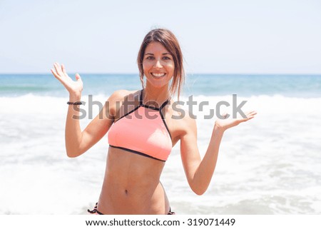girl in a beach