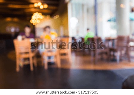 Blurred background,Coffee shop blur background with bokeh
